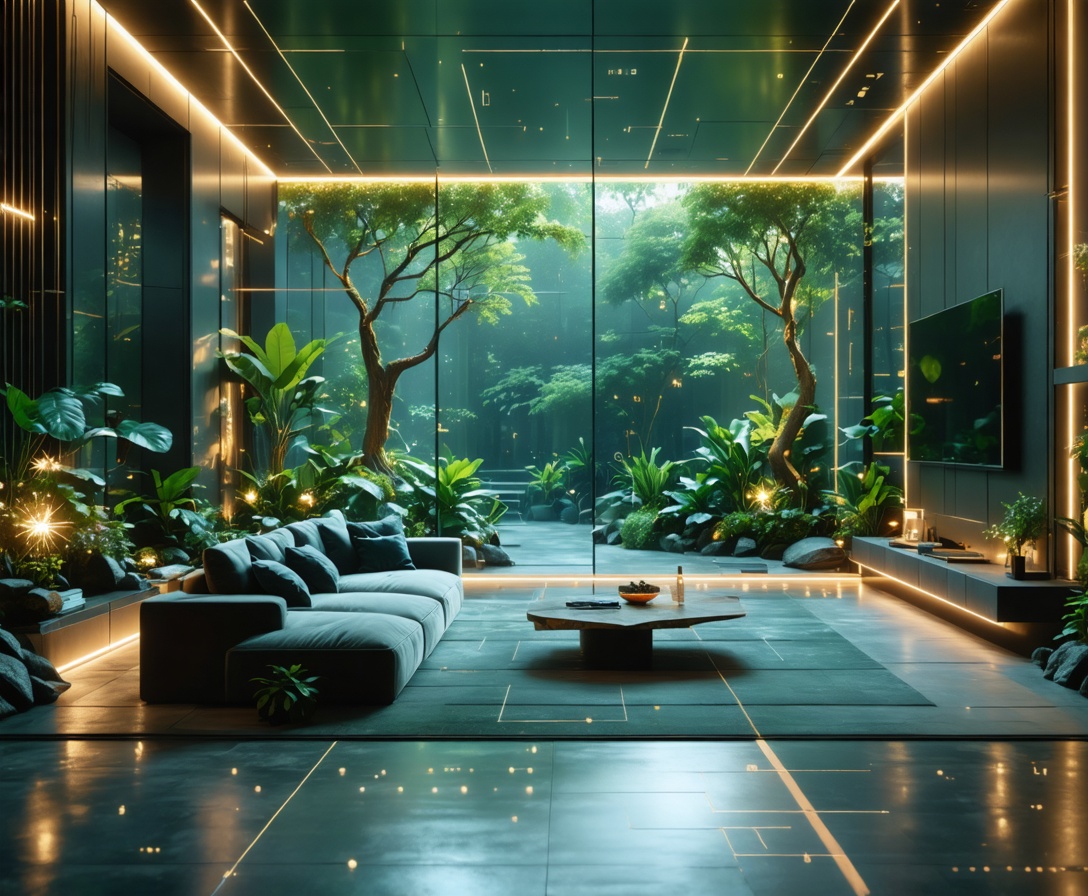 Современный интерьер, созданный с помощью ИИ